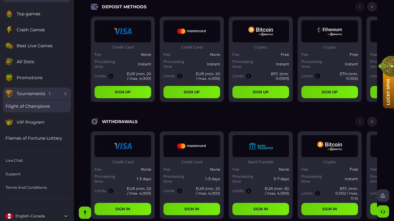 Drakaris payment options